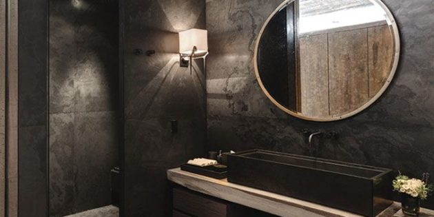 Come arredare un bagno moderno grigio scuro