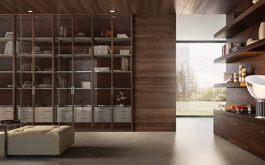 boiserie contemporanee libreria