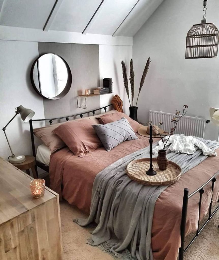 arredo camera da letto in stile scandinavo