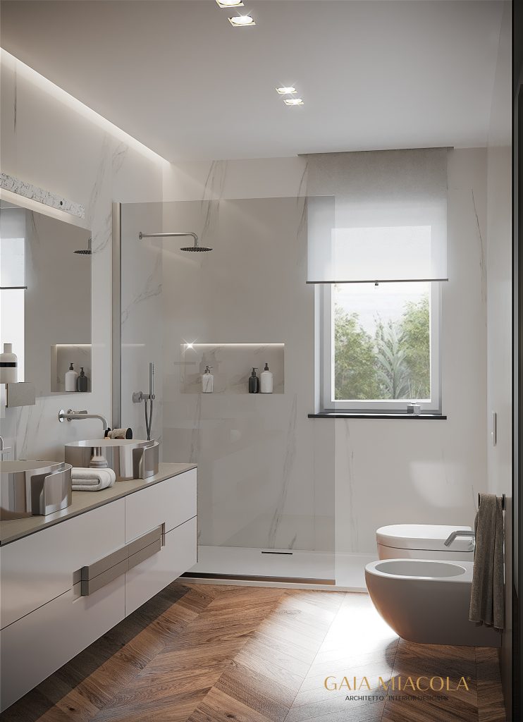 bagno in stile classico contemporaneo