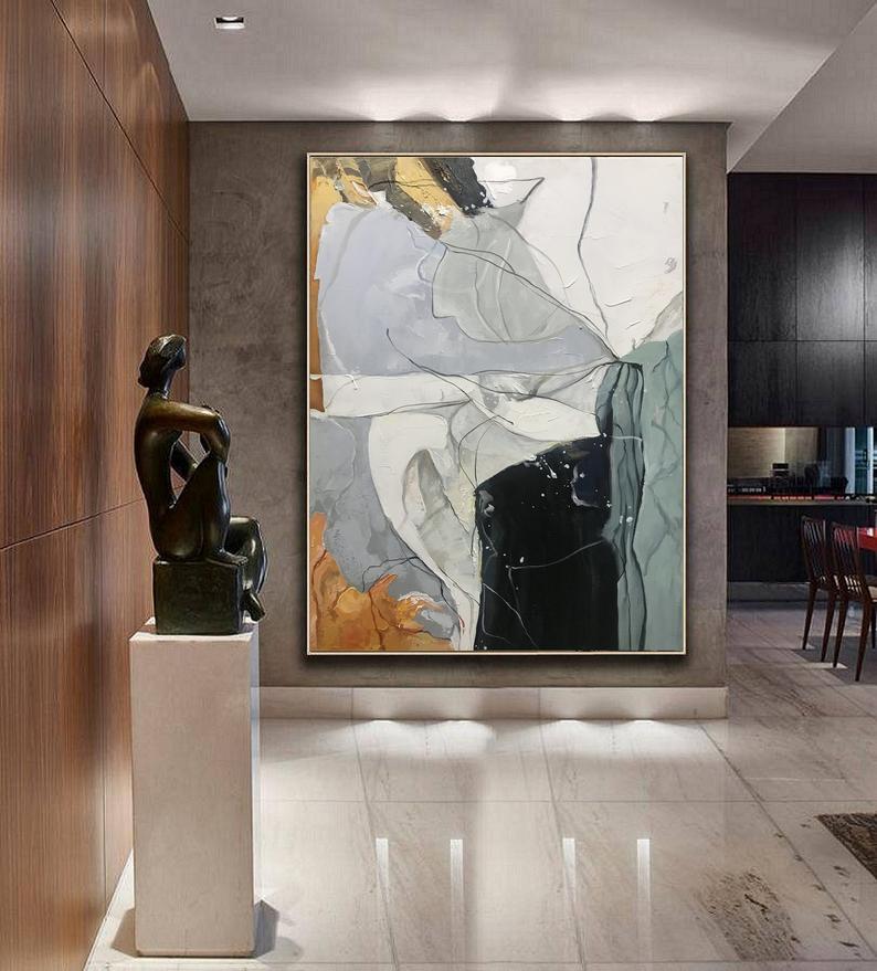 Quadri astratti di grandi dimensioni con cornice Wall Art Canvas colorato  contemporaneo di grandi dimensioni Wall Art for Living Room Decor 60x123cm