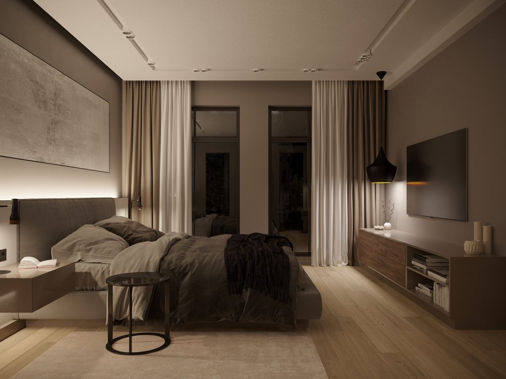 camera da letto in stile contemporaneo
