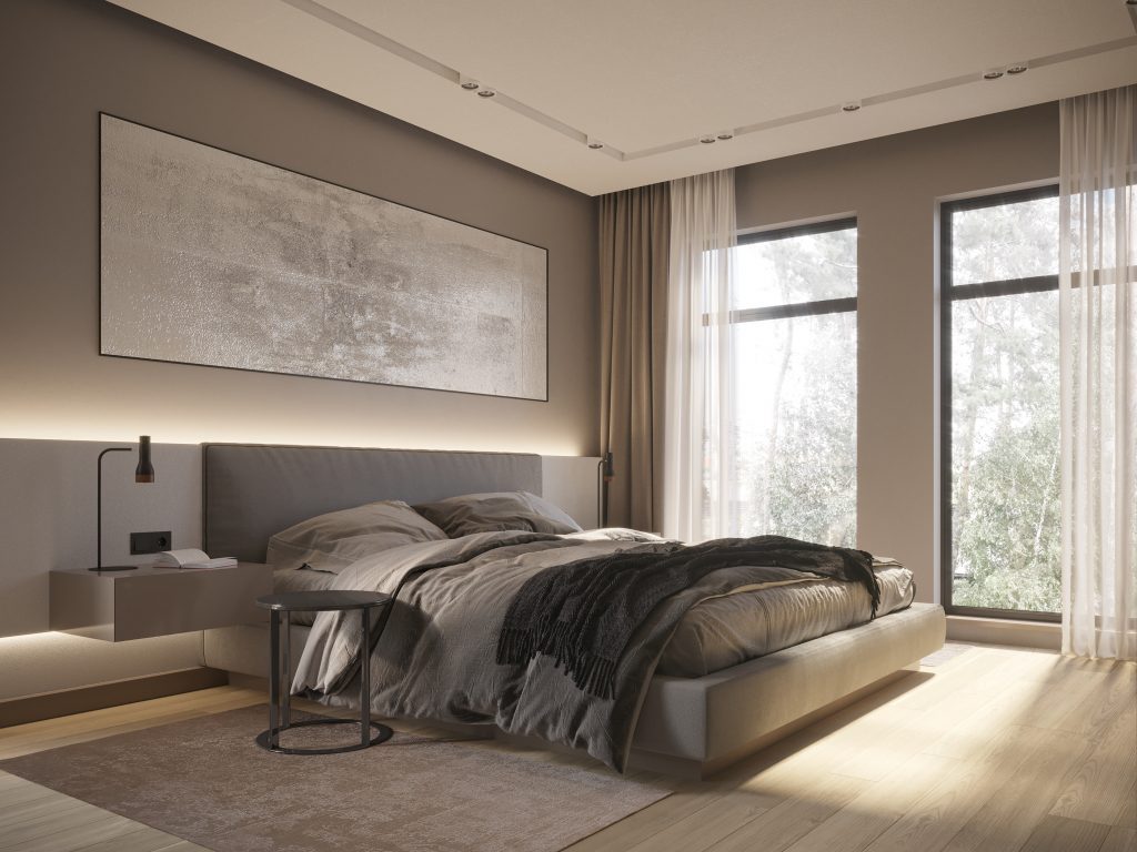 Camera da letto in stile classico contemporaneo