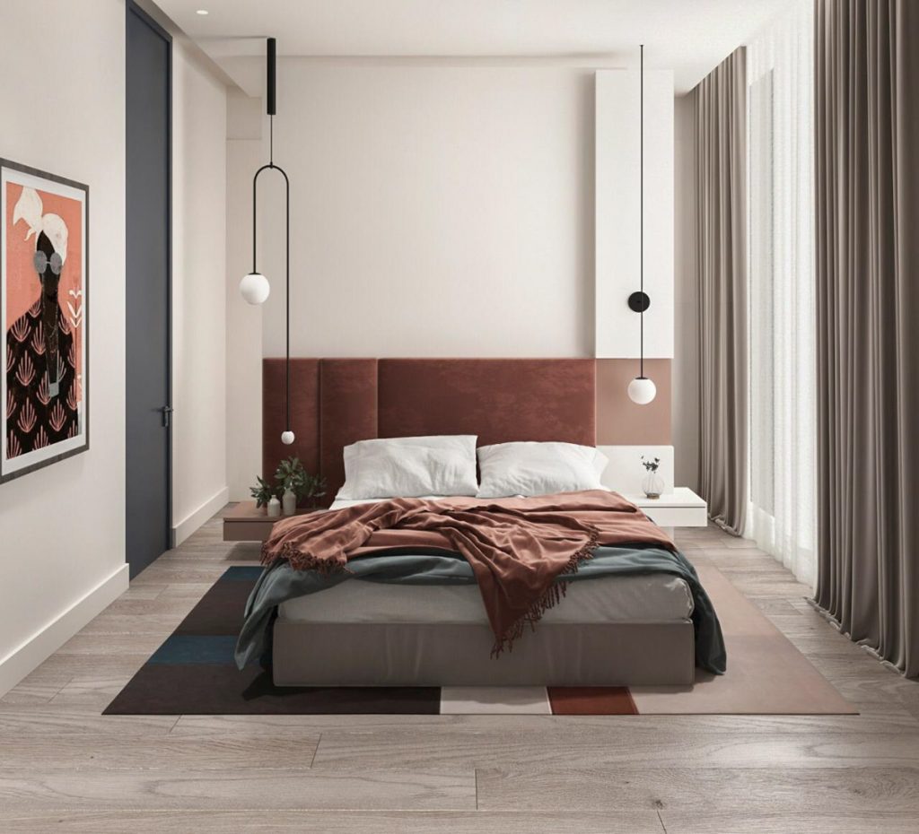 camera da letto in stile modern luxury