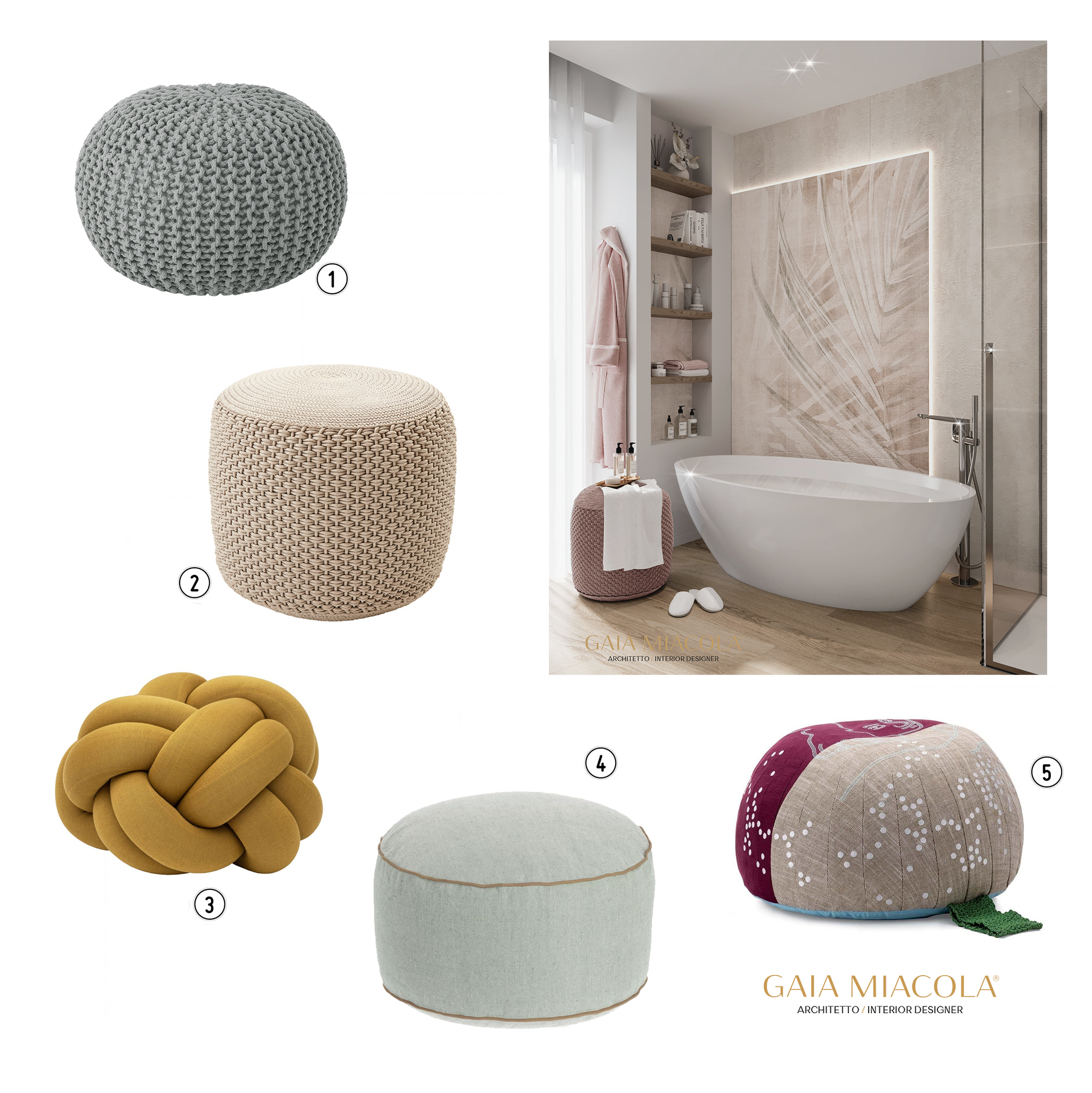 40 Pouf di Design per lo styling dei tuoi angoli di casa