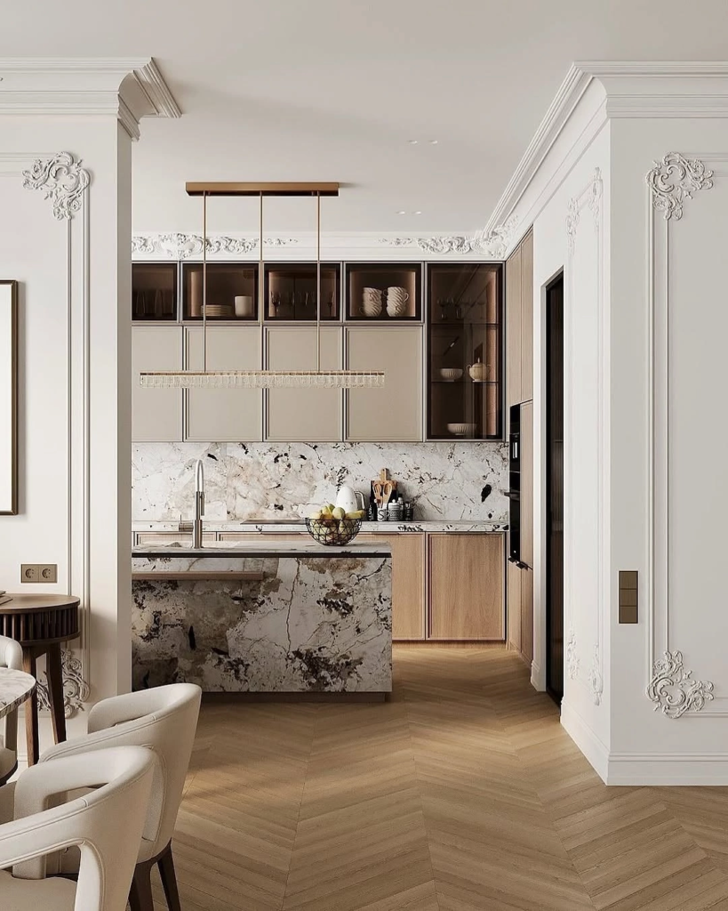 Cucine di lusso Geometrie irregolari aperte
