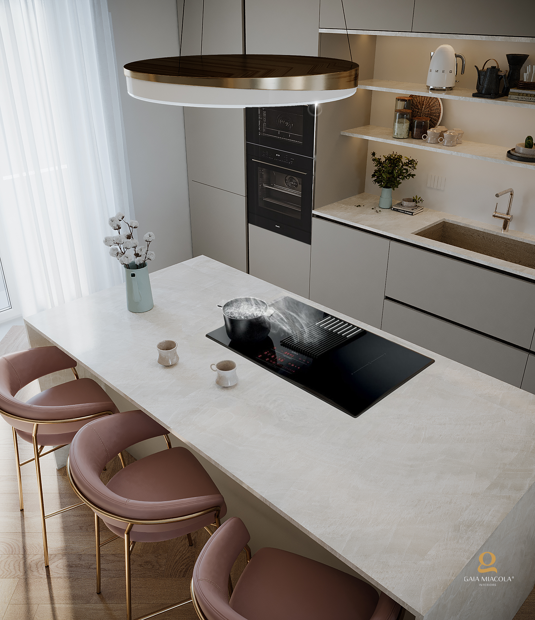 Piani cottura: il sistema di aspirazione integrato per una cucina minimalista Piano cottura a induzione con cappa aspirante integrata