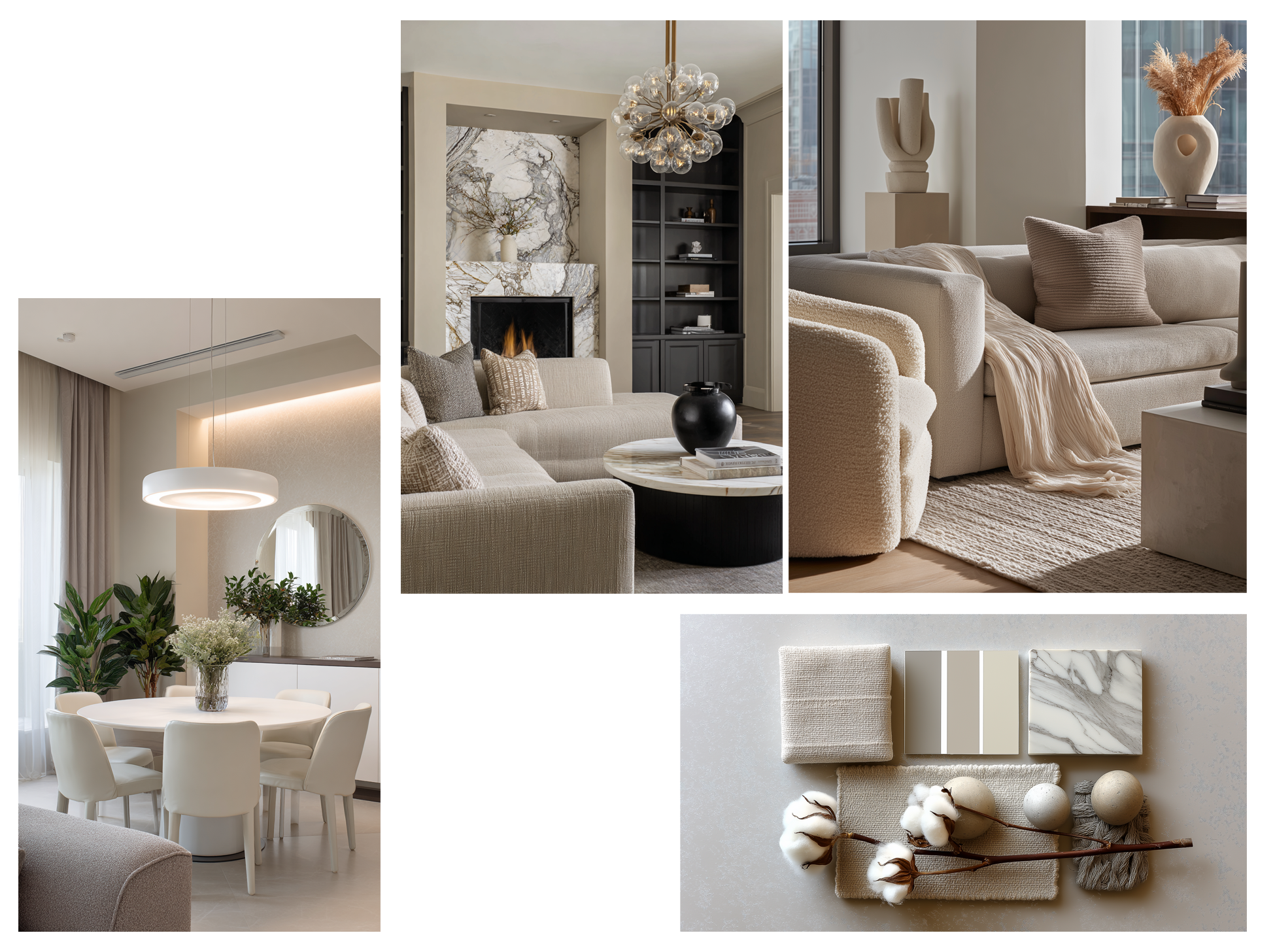 Arredare con i colori neutri: palette e texture eleganti by Gaia Miacola Architetto + Design. Interni di design con palette di colori neutri, progetto d'arredo curato da Gaia Miacola Architetto + Design.